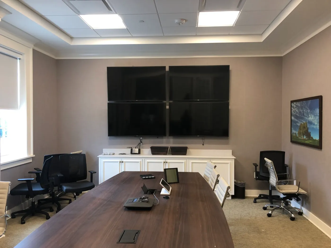 Conference room displays, installed and ready by Home Tech Solutions